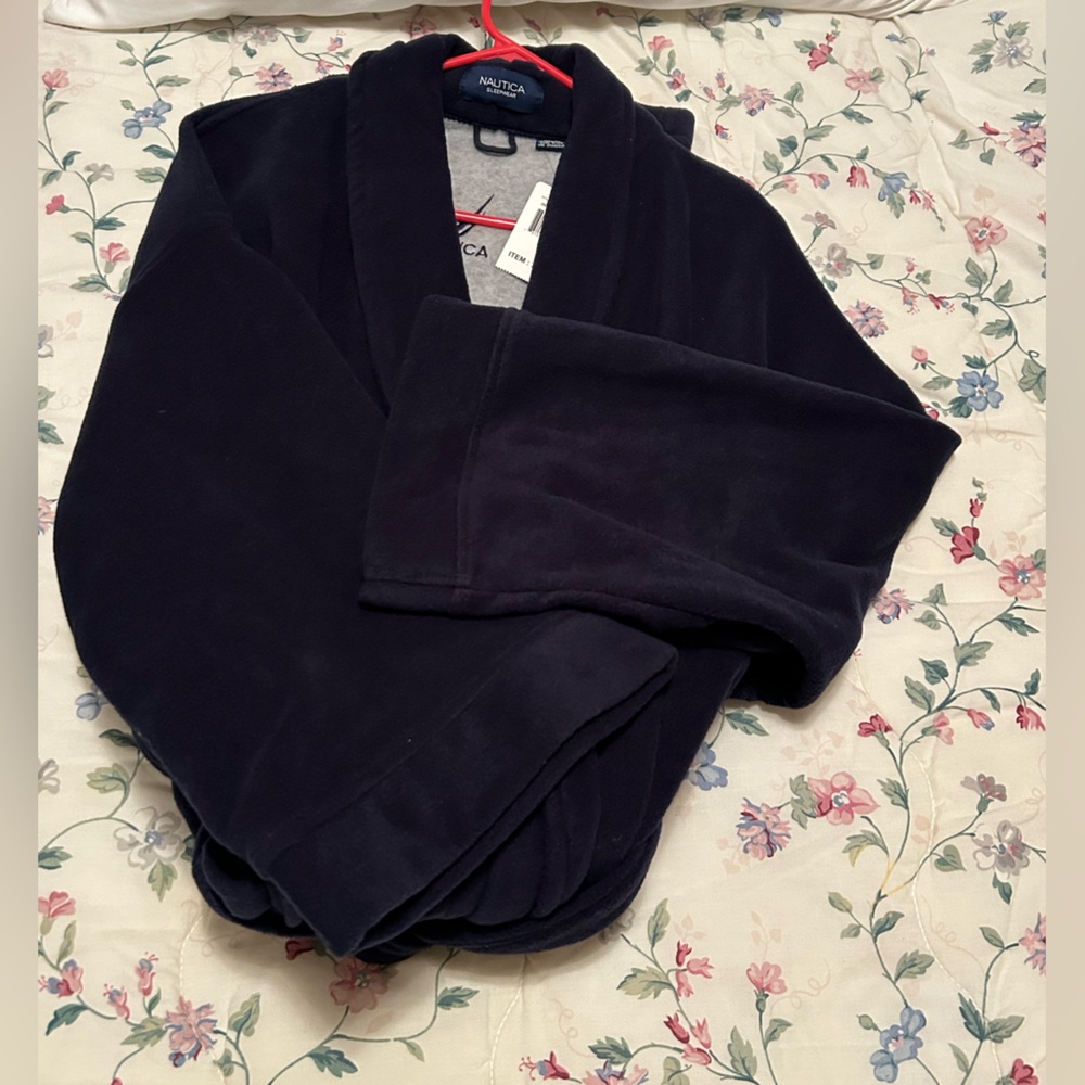 Nautica Dark Blue Men’s Robe Vintage NWT - Picture 9 of 10
